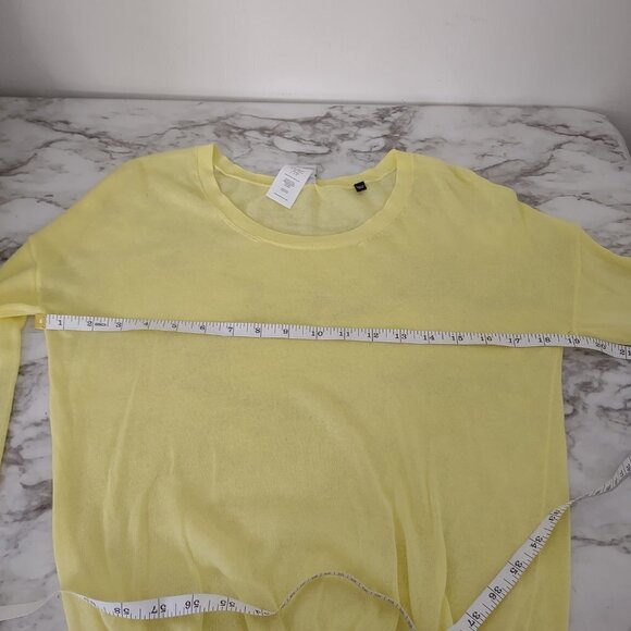Cabi Gossamer Lightweight Yellow Crew Neck Long Sleeve‎ Women Sweater XS - Picture 7 of 9
